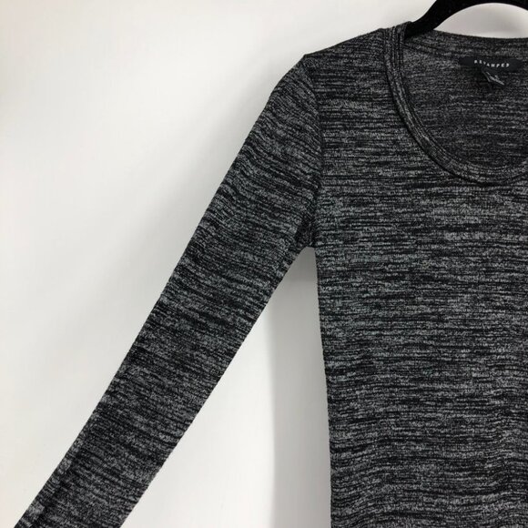 Revamped Dark Grey Heathered Long Sleeve Crew Neck Shirt size XS - Picture 7 of 15